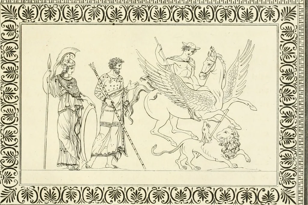 An illustration from Outlines from the figures and compositions upon the Greek, Roman, and Etruscan vases of the late Sir William Hamilton with engraved borders, 1804, leaf 166