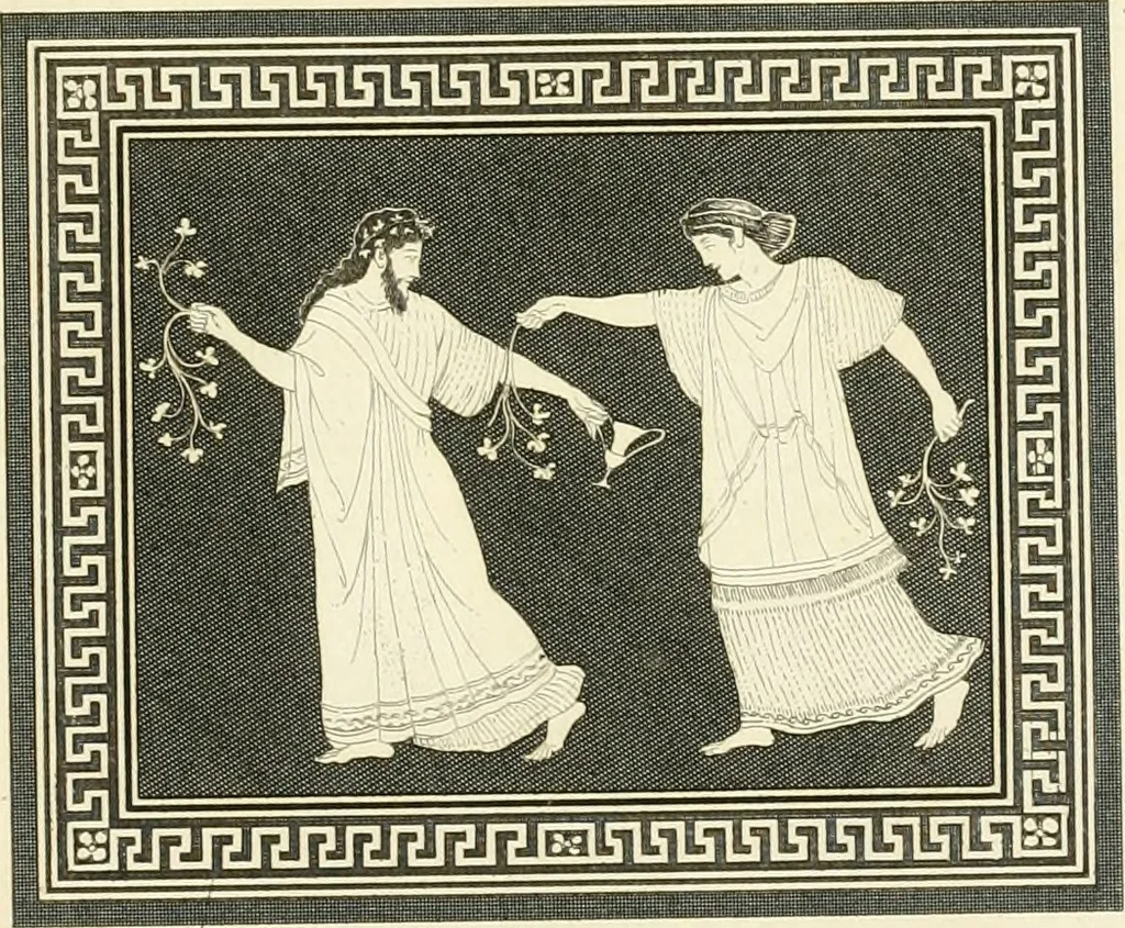 An illustration from Outlines from the figures and compositions upon the Greek, Roman, and Etruscan vases of the late Sir William Hamilton with engraved borders, 1804, leaf 182