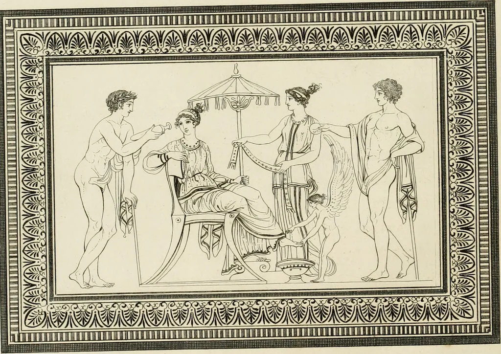 An illustration from Outlines from the figures and compositions upon the Greek, Roman, and Etruscan vases of the late Sir William Hamilton with engraved borders, 1804, leaf 193