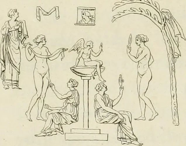 An illustration from Outlines from the figures and compositions upon the Greek, Roman, and Etruscan vases of the late Sir William Hamilton with engraved borders, 1804, leaf 197