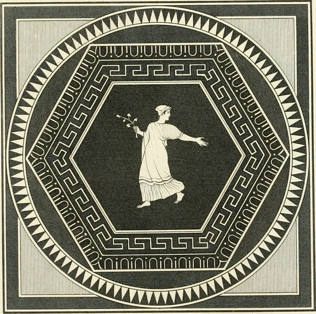 An illustration from Outlines from the figures and compositions upon the Greek, Roman, and Etruscan vases of the late Sir William Hamilton with engraved borders, 1804, leaf 44