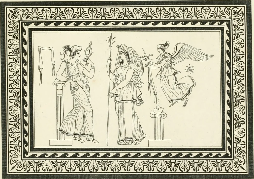 An illustration from Outlines from the figures and compositions upon the Greek, Roman, and Etruscan vases of the late Sir William Hamilton with engraved borders, 1804, leaf 62