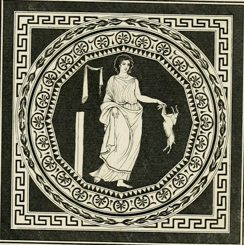 An illustration from Outlines from the figures and compositions upon the Greek, Roman, and Etruscan vases of the late Sir William Hamilton with engraved borders, 1804, leaf 65