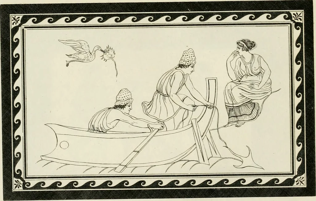 An illustration from Outlines from the figures and compositions upon the Greek, Roman, and Etruscan vases of the late Sir William Hamilton with engraved borders, 1804, leaf 73