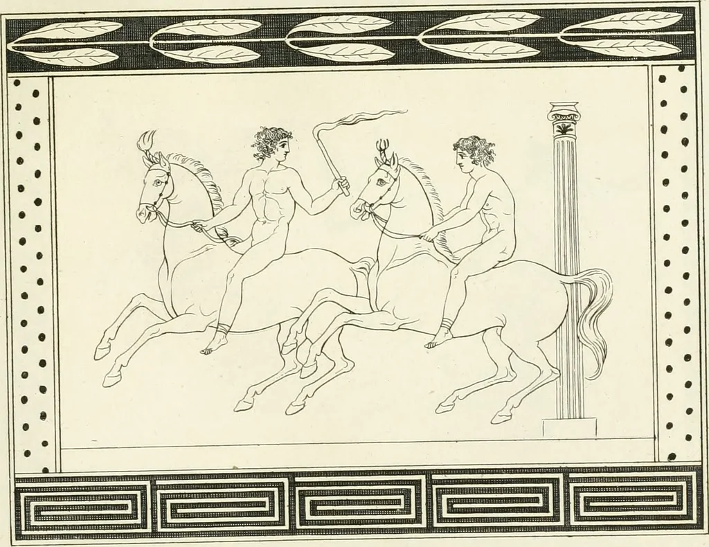 An illustration from Outlines from the figures and compositions upon the Greek, Roman, and Etruscan vases of the late Sir William Hamilton with engraved borders, 1804, leaf 76