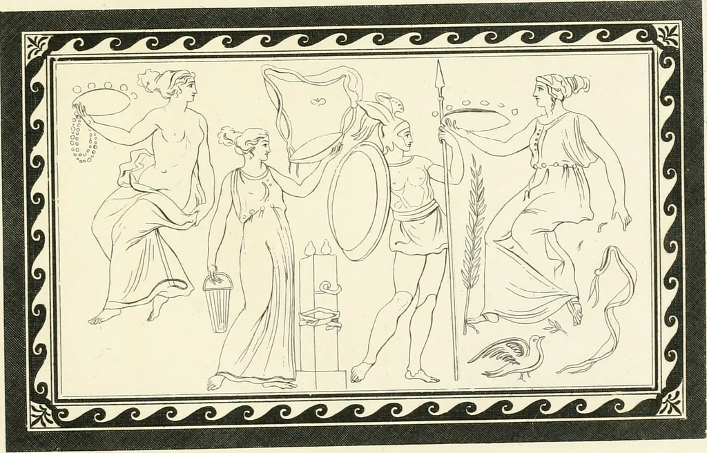An illustration from Outlines from the figures and compositions upon the Greek, Roman, and Etruscan vases of the late Sir William Hamilton with engraved borders, 1804, leaf 86