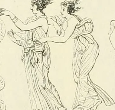 An illustration from Outlines from the figures and compositions upon the Greek, Roman, and Etruscan vases of the late Sir William Hamilton with engraved borders, 1804, leaf 96