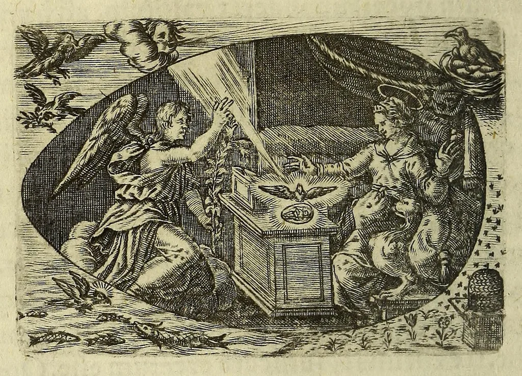 An illustration from Ova paschalia sacro emblemate, 1635, leaf 104