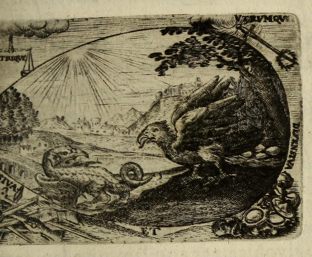 An illustration from Ova paschalia sacro emblemate, 1635, leaf 199