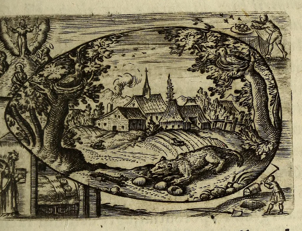An illustration from Ova paschalia sacro emblemate, 1635, leaf 245