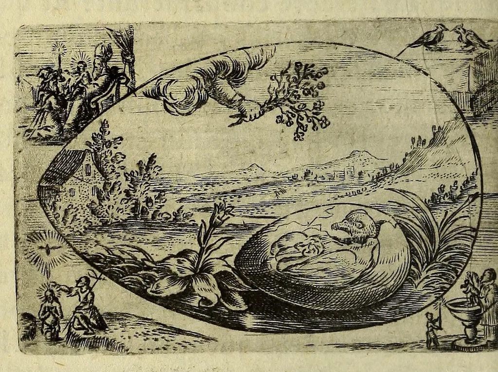 An illustration from Ova paschalia sacro emblemate, 1635, leaf 288