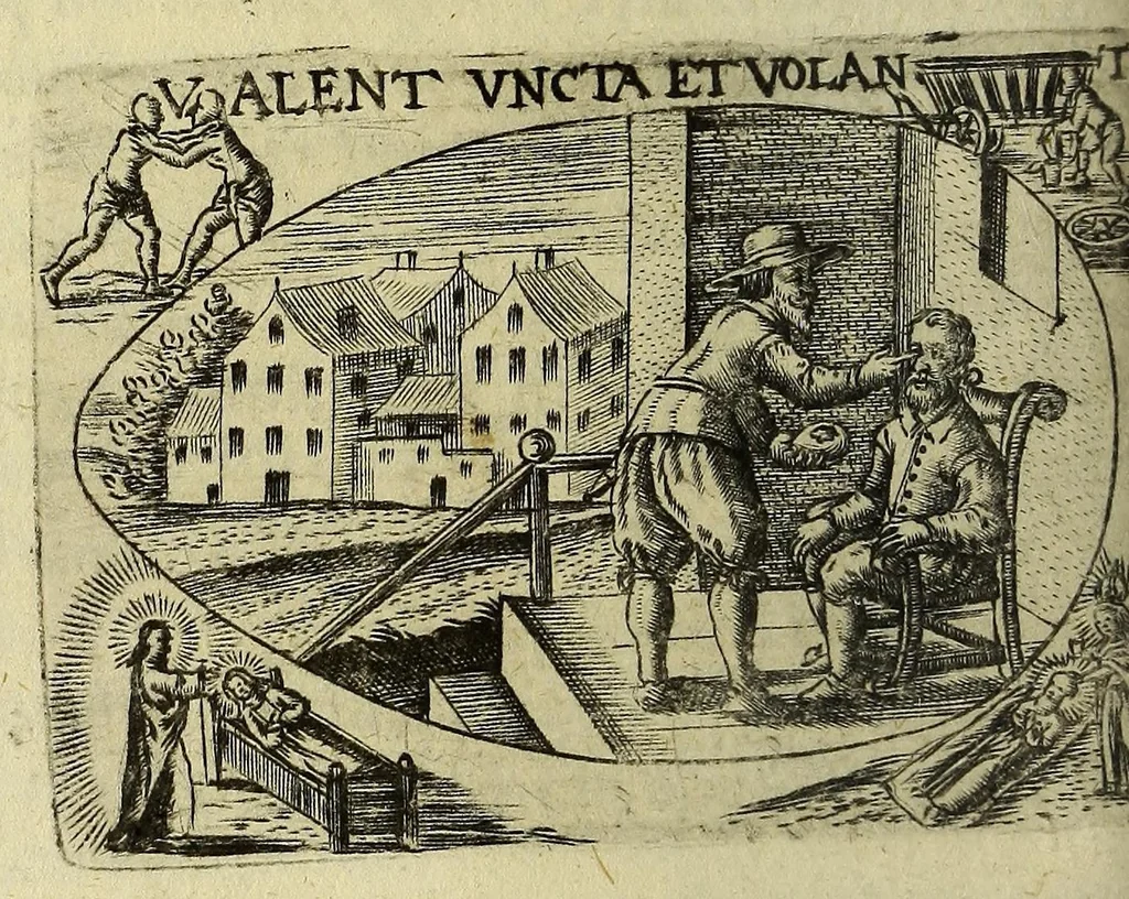 An illustration from Ova paschalia sacro emblemate, 1635, leaf 334