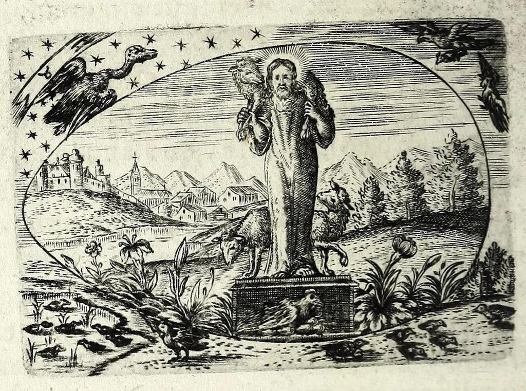 An illustration from Ova Paschalia sacro emblemate inscripta descriptaq[ue], 1635, leaf 126