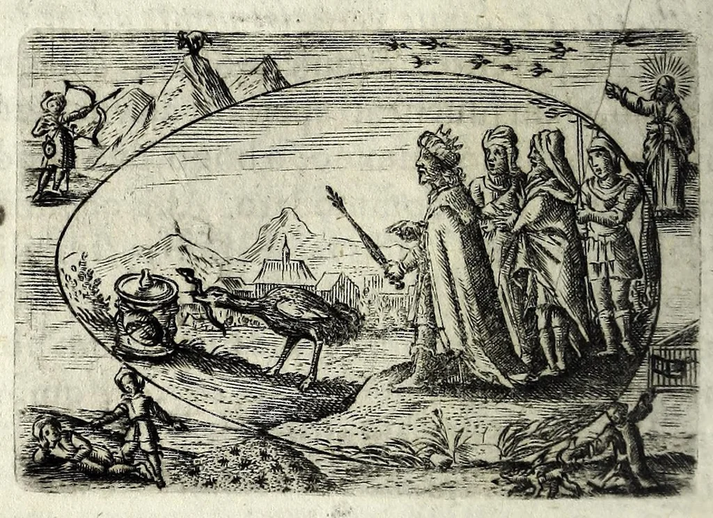An illustration from Ova Paschalia sacro emblemate inscripta descriptaq[ue], 1635, leaf 276