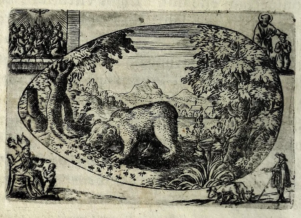 An illustration from Ova Paschalia sacro emblemate inscripta descriptaq[ue], 1635, leaf 288