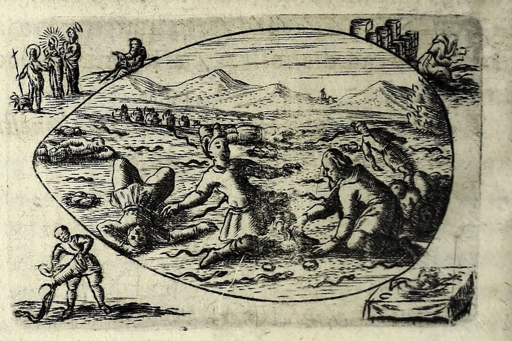 An illustration from Ova Paschalia sacro emblemate inscripta descriptaq[ue], 1635, leaf 412