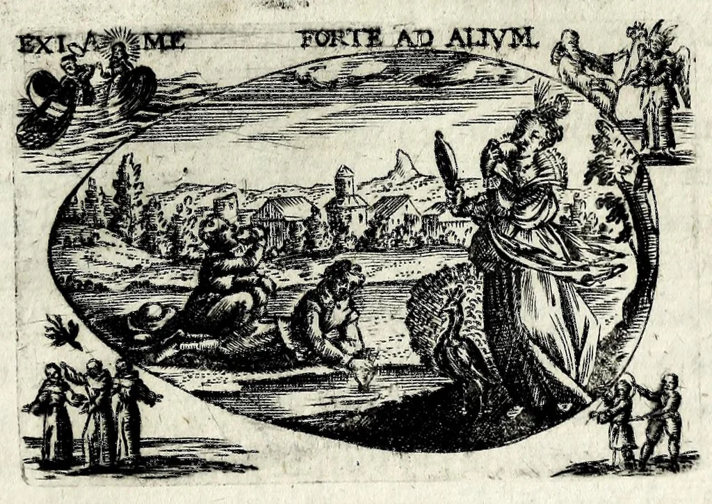 An illustration from Ova Paschalia sacro emblemate inscripta descriptaq[ue], 1635, leaf 489