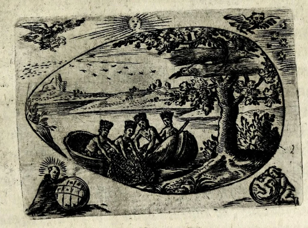 An illustration from Ova Paschalia sacro emblemate inscripta descriptaq[ue], 1635, leaf 631