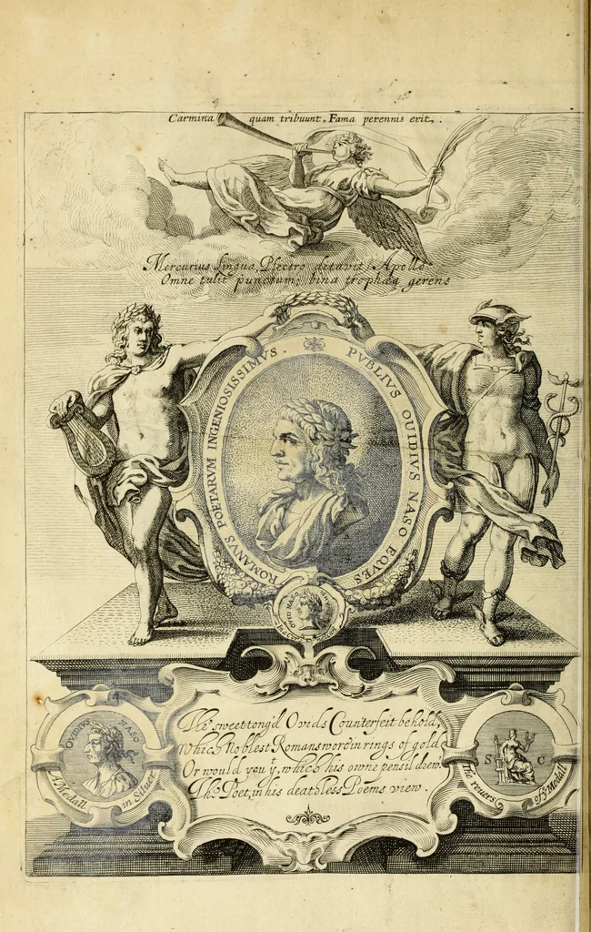 An illustration from Ovid's Metamorphosis : Englished, mythologiz'd, and represented in figures. An essay to the translation of Virgil's Æneis, 1632, leaf 19