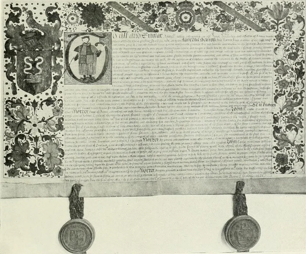 An illustration from Oxford & Cambridge, 1909, leaf 116