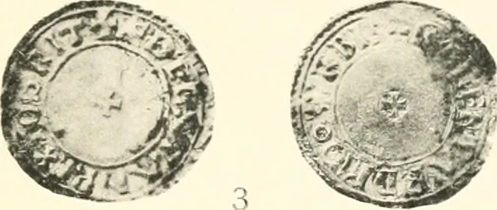 An illustration from Oxford silver pennies from A.D.925-A.D.1272, 1904, leaf 148