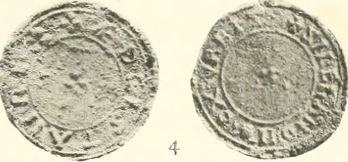 An illustration from Oxford silver pennies from A.D.925-A.D.1272, 1904, leaf 148