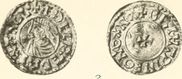 An illustration from Oxford silver pennies from A.D.925-A.D.1272, 1904, leaf 152