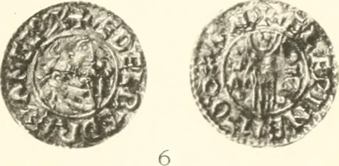 An illustration from Oxford silver pennies from A.D.925-A.D.1272, 1904, leaf 152