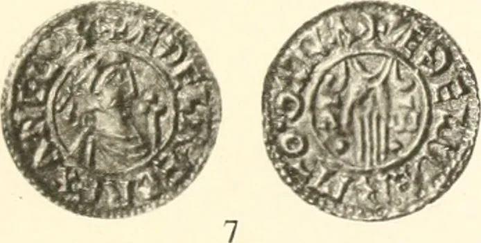 An illustration from Oxford silver pennies from A.D.925-A.D.1272, 1904, leaf 152