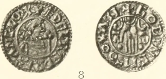 An illustration from Oxford silver pennies from A.D.925-A.D.1272, 1904, leaf 152