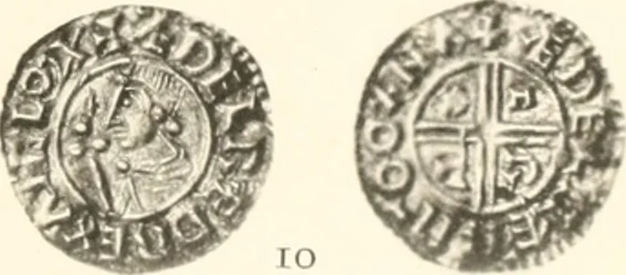 An illustration from Oxford silver pennies from A.D.925-A.D.1272, 1904, leaf 152