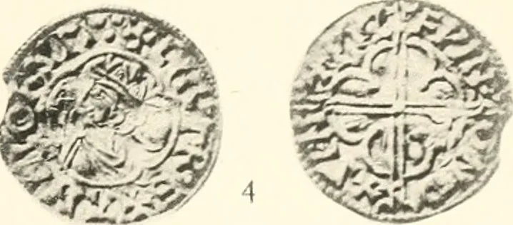 An illustration from Oxford silver pennies from A.D.925-A.D.1272, 1904, leaf 156
