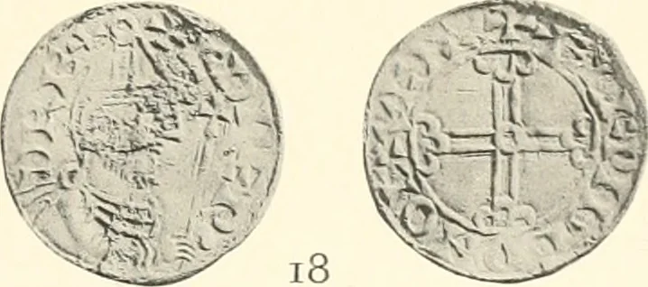 An illustration from Oxford silver pennies from A.D.925-A.D.1272, 1904, leaf 164