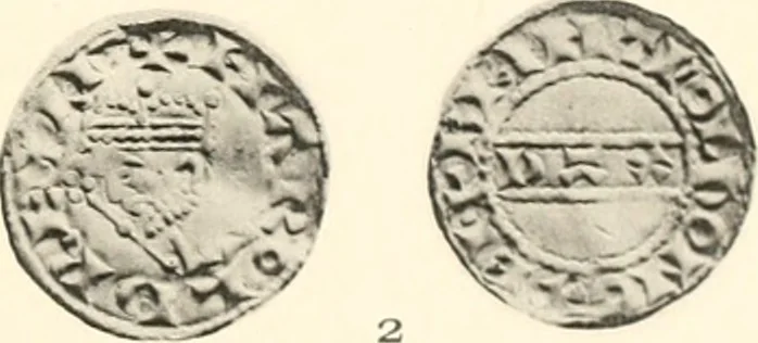An illustration from Oxford silver pennies from A.D.925-A.D.1272, 1904, leaf 166