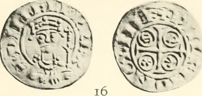 An illustration from Oxford silver pennies from A.D.925-A.D.1272, 1904, leaf 170