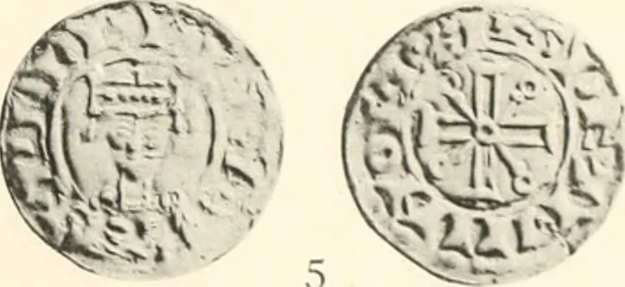 An illustration from Oxford silver pennies from A.D.925-A.D.1272, 1904, leaf 170