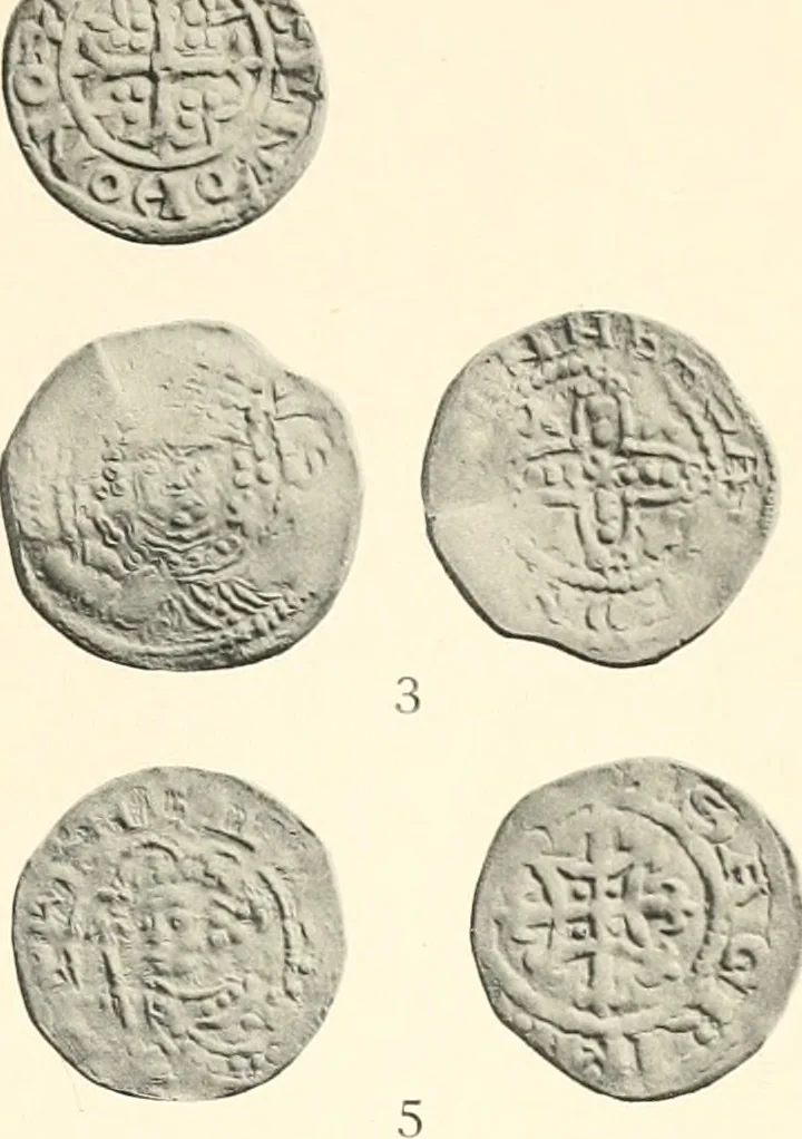 An illustration from Oxford silver pennies from A.D.925-A.D.1272, 1904, leaf 172