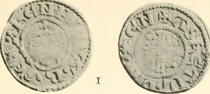 An illustration from Oxford silver pennies from A.D.925-A.D.1272, 1904, leaf 174