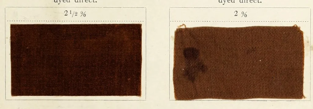 An illustration from Oxy diamine brown G., 1900, leaf 9