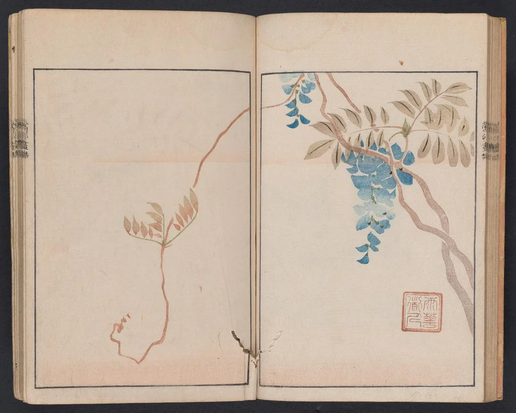 An illustration from Ōson gafu, 1817, leaf 18