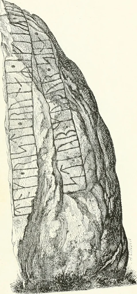 An illustration from De danske runemindesmaerker, forklarede, 1864, leaf 112