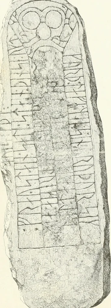 An illustration from De danske runemindesmaerker, forklarede, 1864, leaf 152
