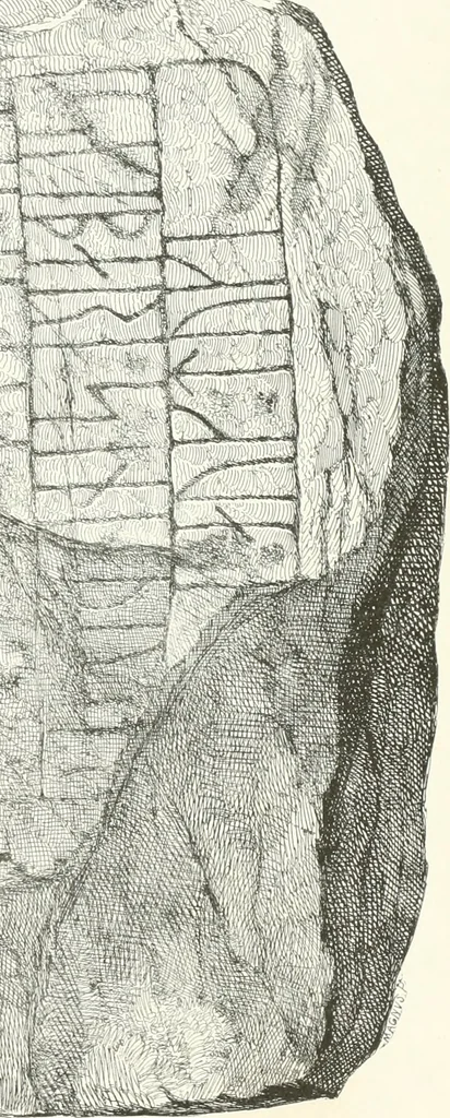An illustration from De danske runemindesmaerker, forklarede, 1864, leaf 156