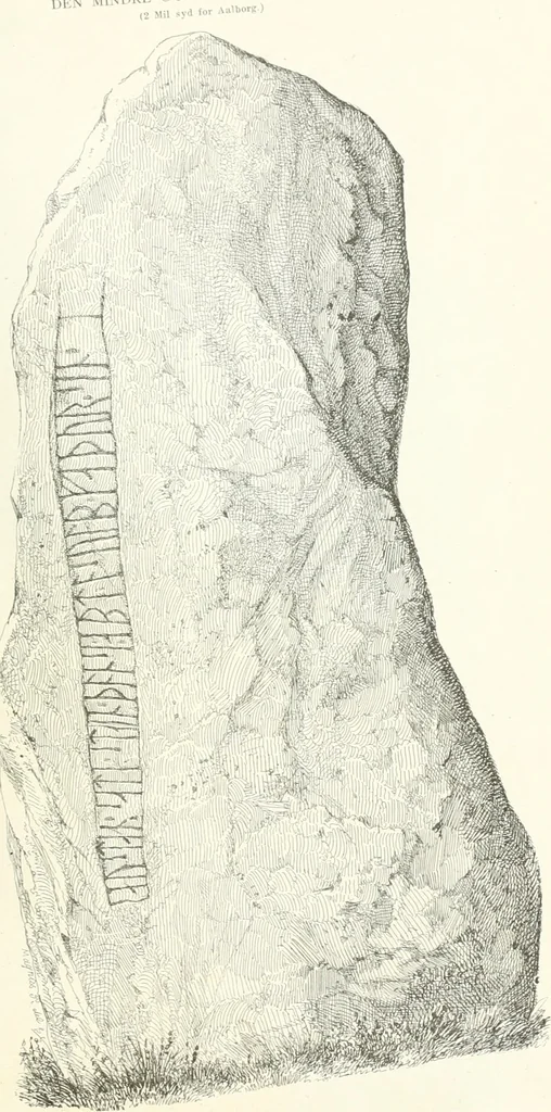An illustration from De danske runemindesmaerker, forklarede, 1864, leaf 164
