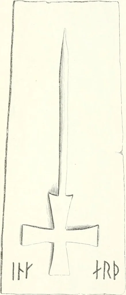 An illustration from De danske runemindesmaerker, forklarede, 1864, leaf 170