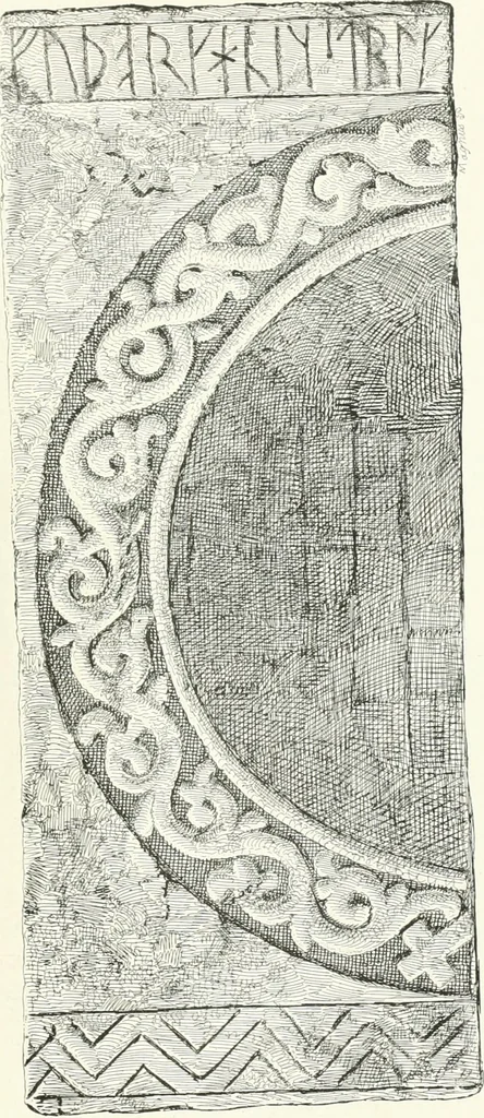An illustration from De danske runemindesmaerker, forklarede, 1864, leaf 178