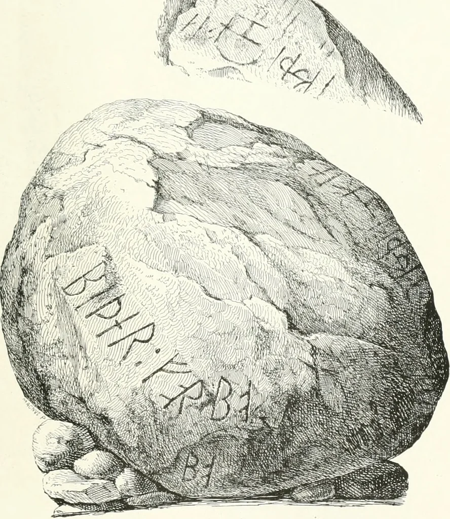 An illustration from De danske runemindesmaerker, forklarede, 1864, leaf 180
