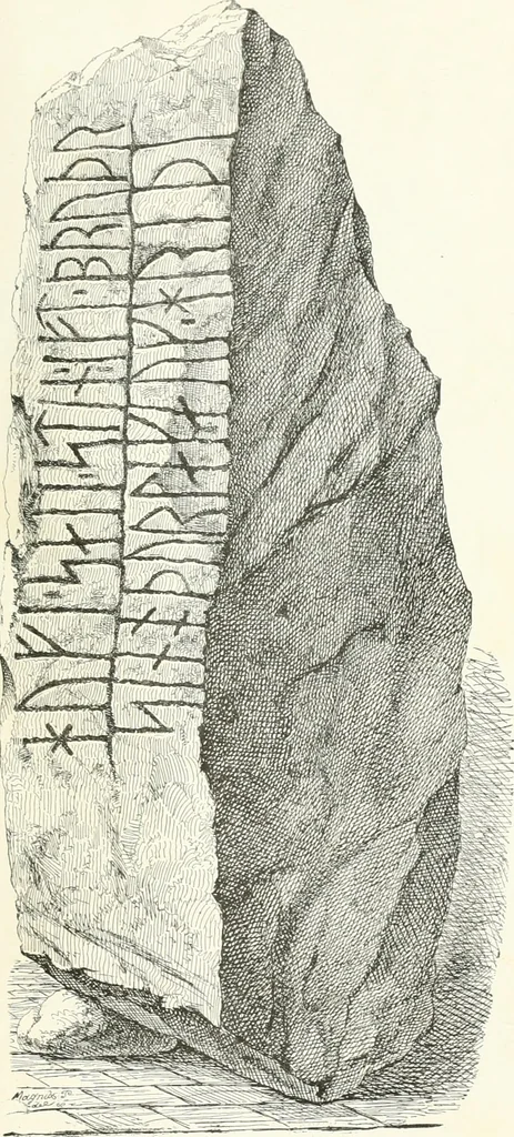 An illustration from De danske runemindesmaerker, forklarede, 1864, leaf 198