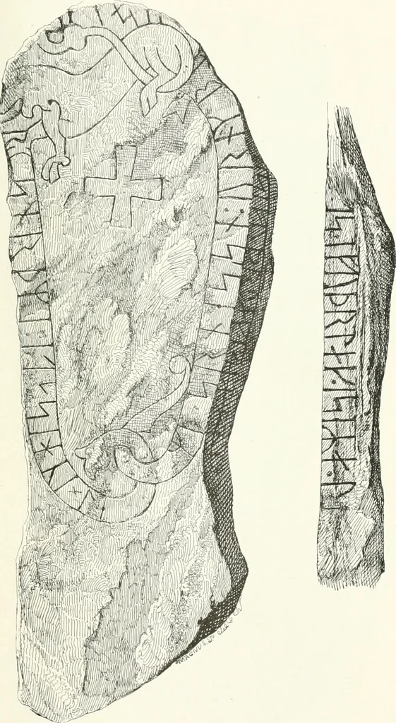 An illustration from De danske runemindesmaerker, forklarede, 1864, leaf 206