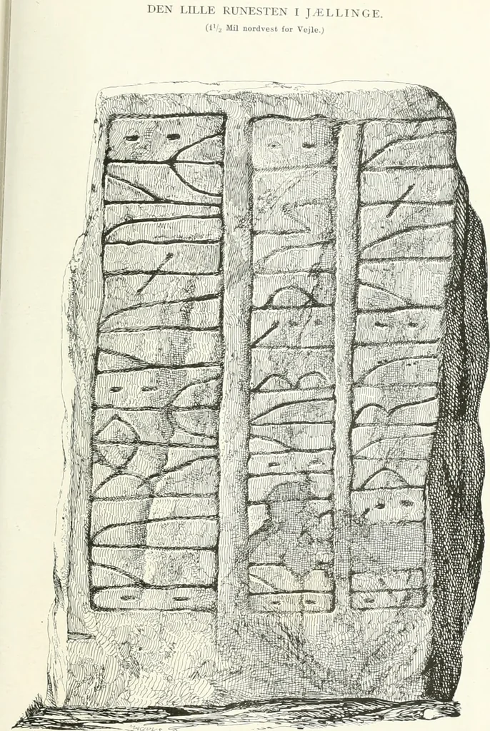 An illustration from De danske runemindesmaerker, forklarede, 1864, leaf 26